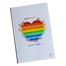Купить Блокнот Profiplan Artbook Rainbow 901371 Heart А5 80 цветных листов белый Дом, сад, огород