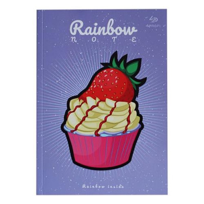 Купить Блокнот Profiplan Artbook Rainbow 901210 Cake А5 48 цветных листов фиолетовый Дом, сад, огород