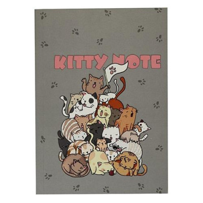 Купить Блокнот Profiplan Kitty note 50605 В6 40 цветных листов серый Дом, сад, огород