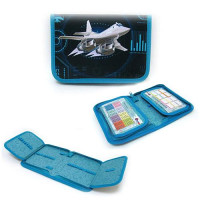 Пенал-книжка Истребитель AB-18222 20х13.5х3.5см