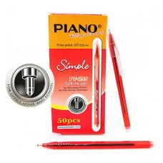 Ручка масляная Piano PT-1155rd Simple красная