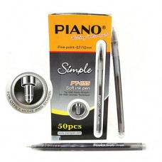 Ручка масляная Piano PT-1155bk Simple черная
