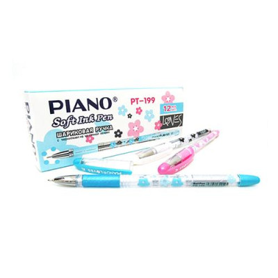 Купить Ручка масляная Piano PT-199 Loves синяя Дом, сад, огород