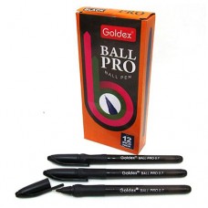 Купить Ручка масляная Goldex 1201 Black Ball pro 0.7мм черная Дом, сад, огород