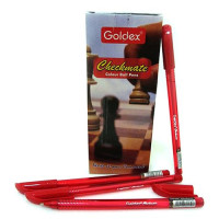 Ручка масляная Goldex 744-red Checkmate 0.7мм красная