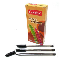 Ручка масляная Goldex 734-bk Klear Fashion 1мм черная