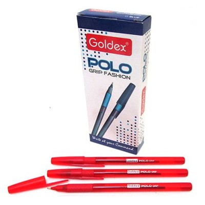 Купить Ручка масляная Goldex 422-rd Polo Grip Fashion 1мм красная Дом, сад, огород