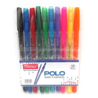 Набор масляных ручек Goldex 422-10 Polo Grip Fashion 1мм 10 цветов чернил