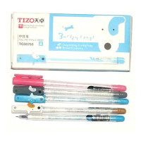 Ручка гелевая Techjob TG30750 Tizo Boldand dog 0.38мм черная