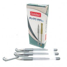 Ручка гелевая Goldex 894-silver Glow Gel Metalicl 1мм серебряная