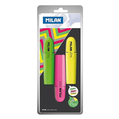 Купить Набор текстовыделителей MILAN BWM10033 Fluo флуоресцентный 3 цветa 3 шт Дом, сад, огород