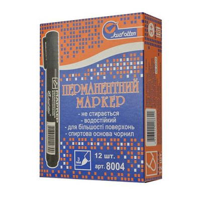 Купить Маркер J.OTTEN 8004 Easy перманентный черный Дом, сад, огород