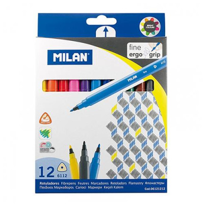 Набор фломастеров MILAN 06121212 12 цветов 12 шт тонкие Купить Набор фломастеров Milan 06121212 12 цветов 12 шт тонкие Дом, сад, огород
