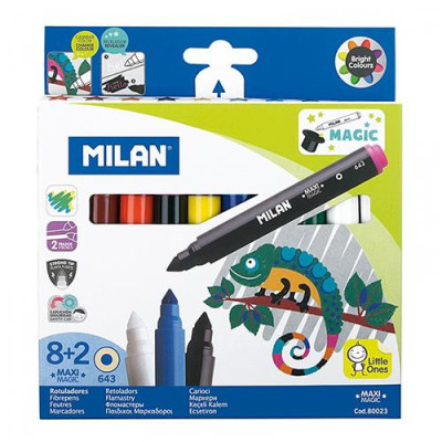 Набор фломастеров MILAN 80023 8 цветов плюс 2 8 шт плюс 2 меняют цвет Купить Набор фломастеров Milan 80023 8 цветов плюс 2 8 шт плюс 2 меняют цвет Дом, сад, огород