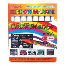 Купить Набор маркеров Shangle по стеклу и керамике SL-380 A меловые белые Дом, сад, огород