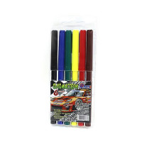 Набор фломастеров J.OTTEN 6816BB 6 Racing car 6 цветов 6 шт