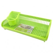 Сушка пластиковая для посуды Алеана 1 ярус 530х230х190мм зеленая