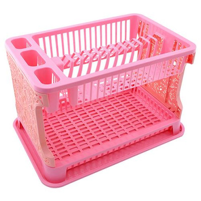 Сушка для посуды Efe Plastics АЖУР 2 ярусная 270х300х440мм розовая Купить Сушка для посуды Efe Plastics АЖУР 2 ярусная 270х300х440мм розовая Дом, сад, огород