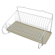 Купить Сушка для посуды металлическая 1 ярус 360x230x220мм белая Дом, сад, огород
