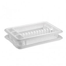 Сушка для посуды №307 пластиковая на 1 ярус 420х290х90мм белая