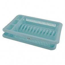 Сушка для посуды №307 пластиковая на 1 ярус 420х290х90мм голубая
