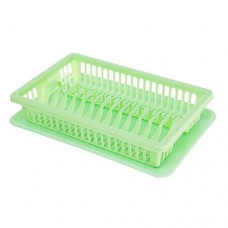 Сушка для посуды пластиковая R-Plastic 1 ярус 430х290х80мм салатовая
