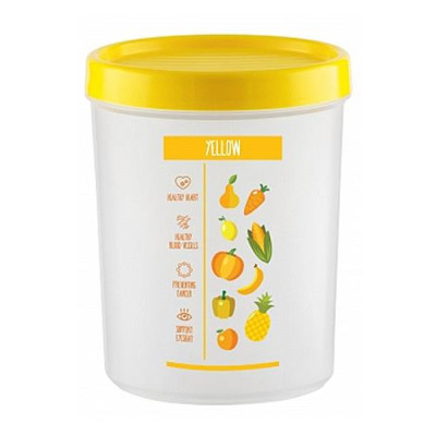 Емкость для сыпучих продуктов Berossi Vitaline 1.2л желтая Купить Емкость для сыпучих продуктов Berossi Vitaline 1.2л желтая Дом, сад, огород