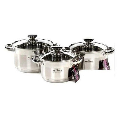 Купить Набор посуды Maxmark MK-3506М 3 кастрюли и крышки Дом, сад, огород
