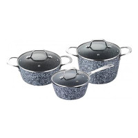 Набор посуды Maxmark MK-SET20 3 кастрюли плюс крышки гранит