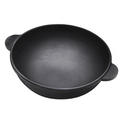 Купить Сковорода Wok Brizoll HoReCa d18см h6.3см чугун с литыми ручками без крышки Дом, сад, огород