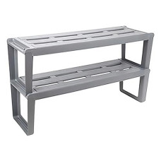 Купить Полка для обуви Berossi Slip 2 полки 820x286x470мм серая Дом, сад, огород