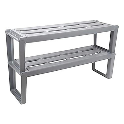 Полка для обуви Berossi Slip 2 полки 820x286x470мм серая Купить Полка для обуви Berossi Slip 2 полки 820x286x470мм серая Дом, сад, огород