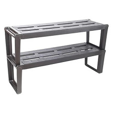 Купить Полка для обуви Berossi Slip 2 полки 820x286x470мм черная Дом, сад, огород