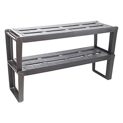 Купить Полка для обуви Berossi Slip 2 полки 820x286x470мм черная Дом, сад, огород