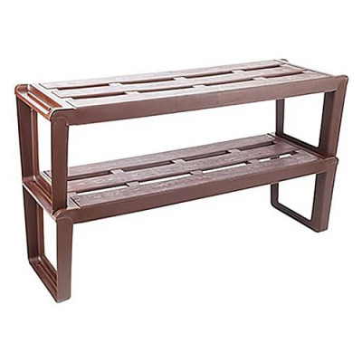 Полка для обуви Berossi Slip 2 полки 820x286x470мм коричневая Купить Полка для обуви Berossi Slip 2 полки 820x286x470мм коричневая Дом, сад, огород