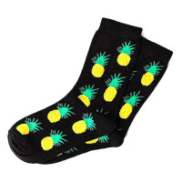 Носки Grazy Llama's Ананасы-3 размер 36-42 черные 222-99