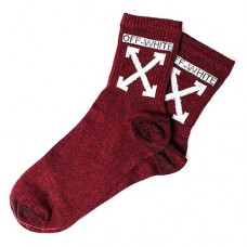 Носки Rock'n'socks Off-white размер 36-42 бордовые 444-07