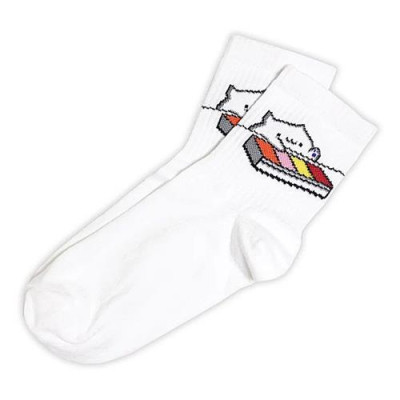 Купить Носки Rock'n'socks Bongo cat размер 36-42 555-38 белые Дом, сад, огород
