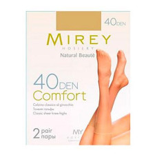 Носки Mirey Comfort 40 den daino/телесный 2 пары