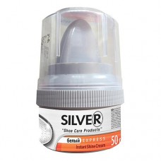 Крем-блеск Silver Premium для обуви в банке-шайбе 50мл белый