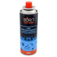 Газовый баллон Burn для походной печки цанговое соединение зима-лето 220г Ремпласт