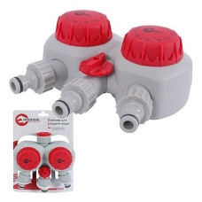 Купить Таймер подачи воды Intertool GE-2012 для полива 2-х канальный автоматический с фильтром и 3 адаптера Дом, сад, огород