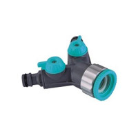 Двойной кран Ender 65А6024А адаптер 3/4" алюминиевая гайка