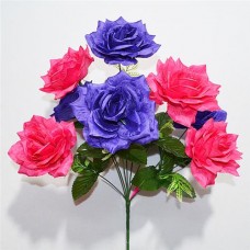Купить Букет искусственный Роза крупная 9 голов высота 550мм Дом, сад, огород