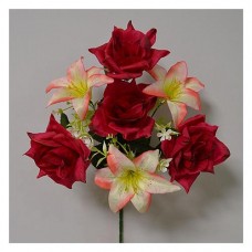 Купить Букет искусственный Розы и лилии 7 голов высота 400мм Y-389 Дом, сад, огород