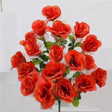 Купить Букет искусственный Роза с золотом 18 голов высота 720мм Дом, сад, огород