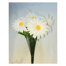 Купить Цветок искусственный Ромашка 40см 50шт белый Дом, сад, огород
