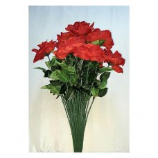 Купить Цветок искусственный Роза бархат крупная 50см 25шт красный Дом, сад, огород