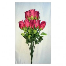 Купить Цветок искусственный Роза с росой 60см 12шт бордо Дом, сад, огород