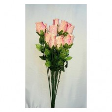 Купить Цветок искусственный Роза с росой 60см кремовый 12шт Дом, сад, огород